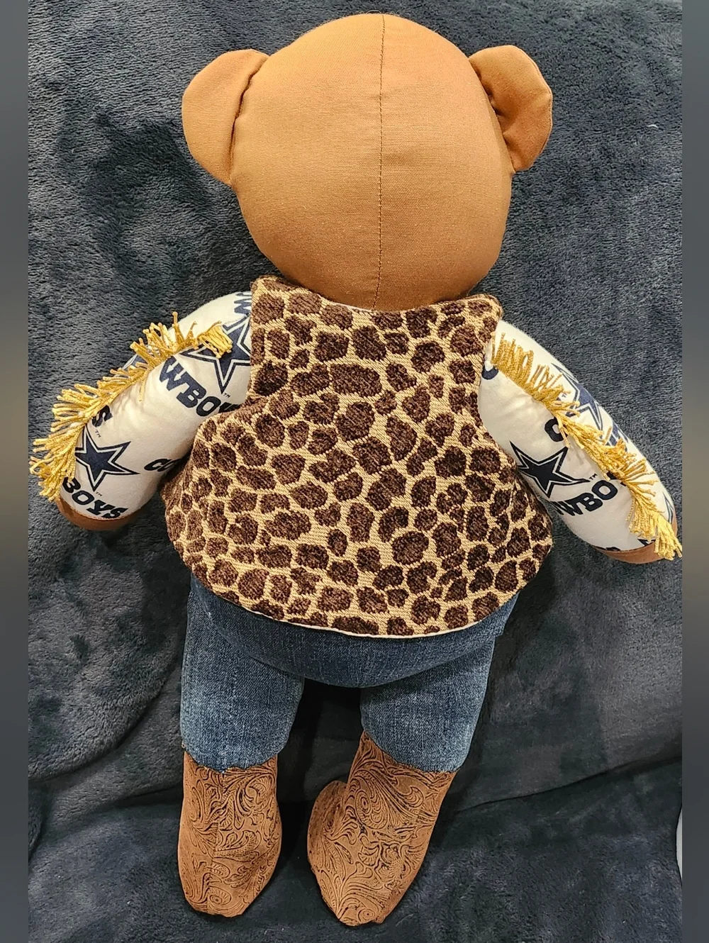 Handmade Dallas Cowboys Stuffed Teddy Bear Toy